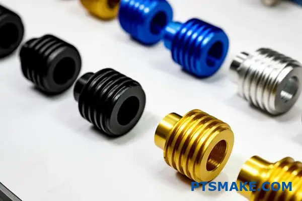 精密機械加工された金属部品で、黒色酸化皮膜や亜鉛めっき仕上げなど様々な保護コーティングオプションを特徴としています