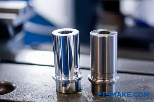 Vergelijking van verchroomde en vernikkelde cilindrische assen met verschillende oppervlakteafwerkingen en slijtvastheidseigenschappen