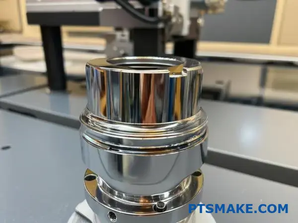 Precision robotic arm joint with hard chrome coating surface treatment for enhanced movement accuracy