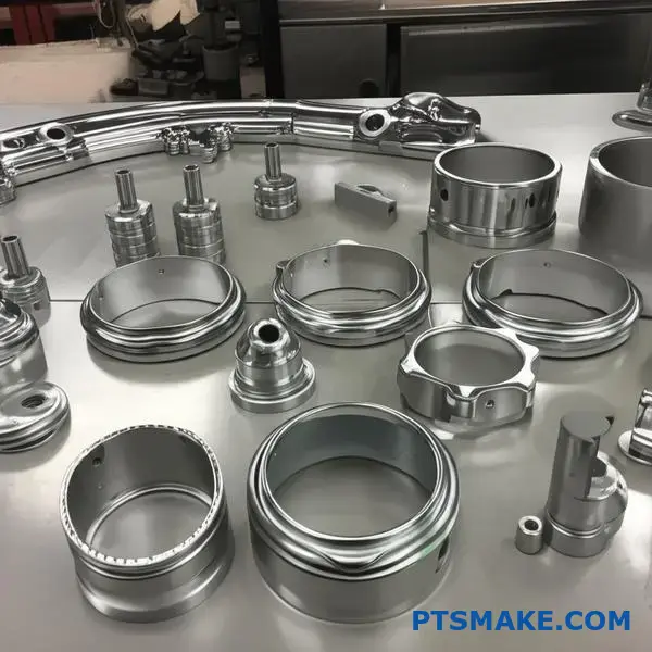 Forskellige metalkomponenter med zink-nikkel-galvanisering, der har forbedret korrosionsbestandighed og holdbarhed til anvendelse i biler.