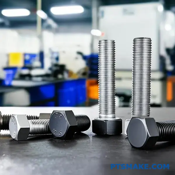 Various automotive bolts and fasteners showcasing modern chrome-free protective coating alternatives for corrosion resistance