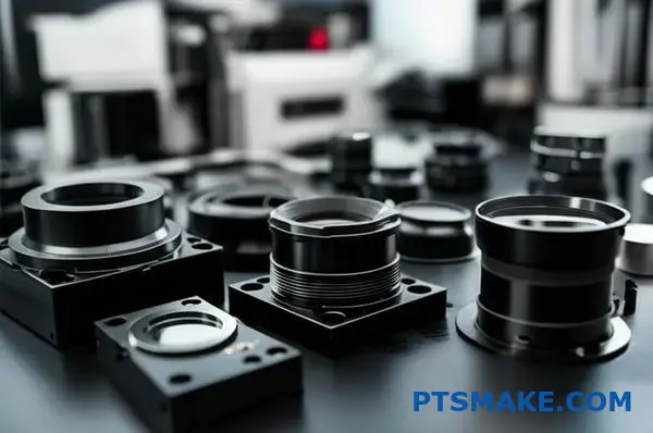 Lenti ottiche e parti del sensore con finitura cromata scura e rivestimento nero opaco per applicazioni di assorbimento della luce