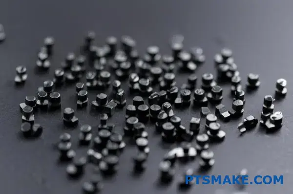 Parti elettroniche mediche di precisione con finitura cromata scura su superficie professionale da laboratorio