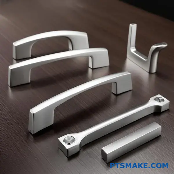 Hoogwaardige deurgrepen en kastbeslag met een geraffineerde oppervlaktebehandeling van geborsteld metaal met superieure krasbestendigheid en onderhoudsarme eigenschappen