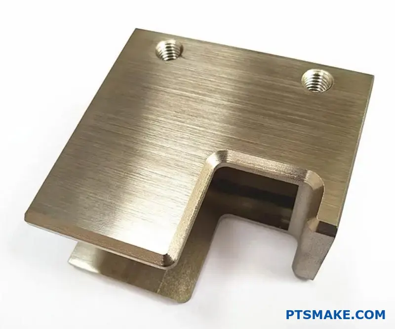 Gold-Toned Precision Metal Bracket With Two Holes