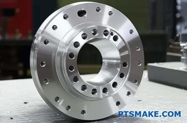 High-precision CNC machined train wheel component showcasing advanced manufacturing capabilities for railroad applications