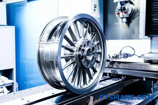 CNC machined railroad wheel components showcasing scalable manufacturing capacity for rail industry procurement executives