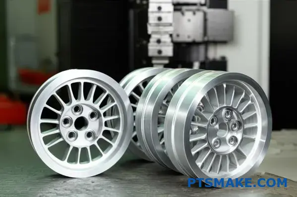 Precision CNC machined train wheel parts showcasing manufacturing quality for railroad component suppliers and machining contractors