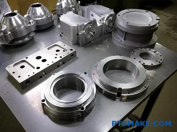 High-strength titanium and aluminum military components showcasing precision CNC machining for defense applications