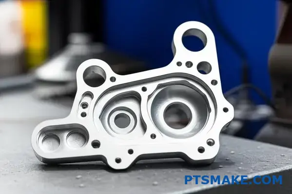 CNC machined aluminum aircraft engine bracket for rapid military manufacturing and defense applications