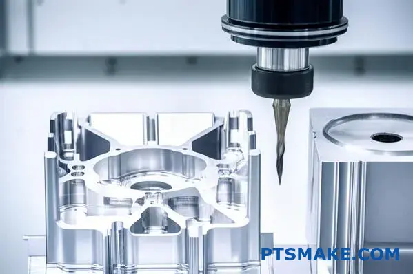 CNC machining operation in Vietnam manufacturing facility producing precision aluminum components for aerospace industry