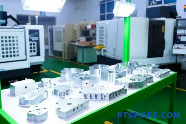 Professional CNC machining facility in Vietnam showcasing precision manufactured metal components and modern manufacturing capabilities