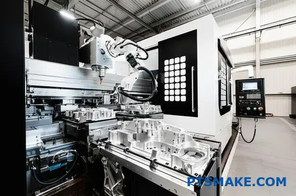 High volume CNC machining center with automated systems solving production bottlenecks in manufacturing