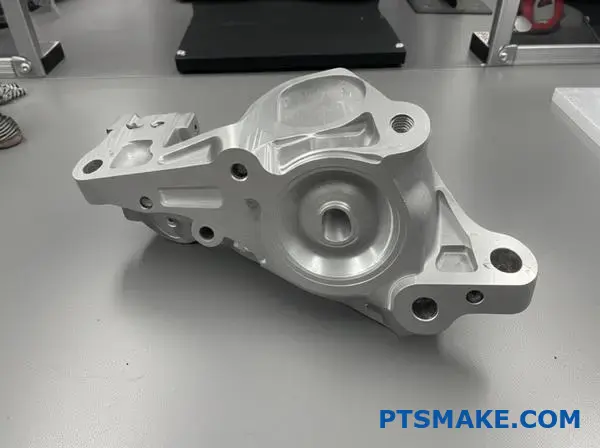High-precision CNC machined automotive bracket prototype showcasing superior accuracy and finish quality for functional testing