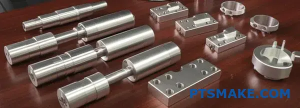 Precision machined railroad brake components and coupling parts manufactured by CNC machining specialists in Texas