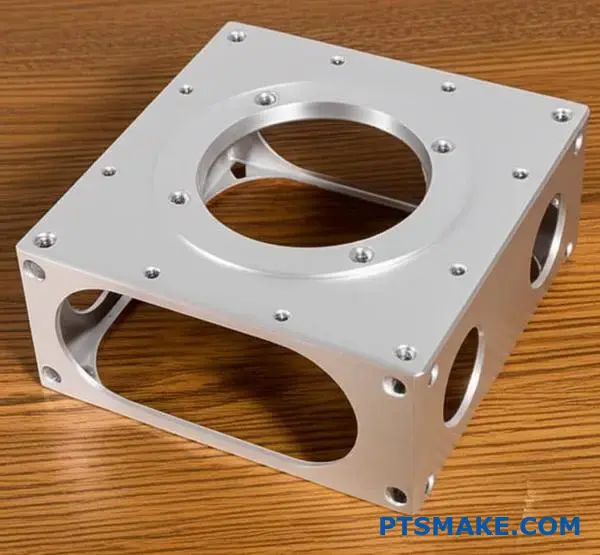 High-quality aluminum speaker housing showcasing premium metallic finish and precise engineering details