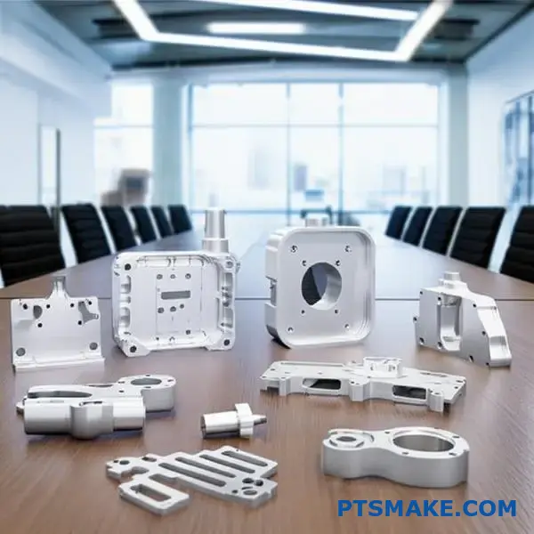 Various precision machined aerospace parts demonstrating multi-program defense manufacturing sourcing strategy