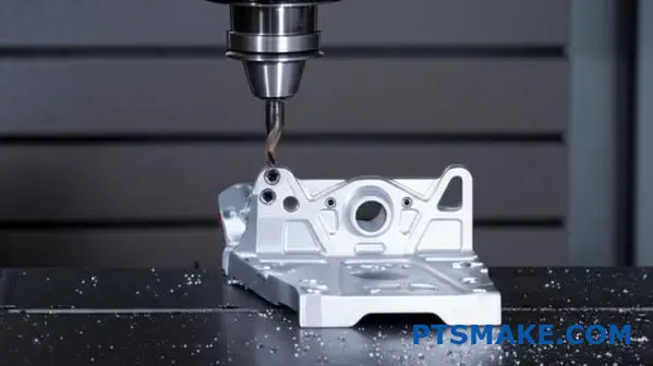 Precision CNC machining of aluminum defense component for military aircraft manufacturing production