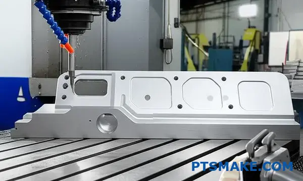 Precision CNC machining of steel rail components in Houston manufacturing facility with advanced tooling systems