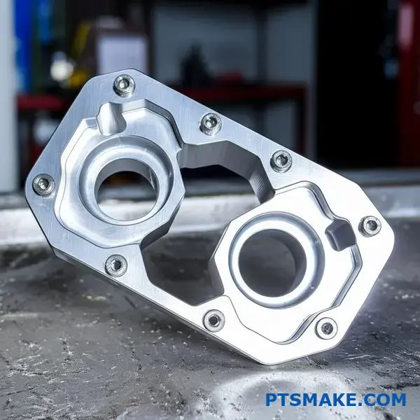 Precision CNC machined custom aluminum bracket showing specialized manufacturing capabilities for unique project requirements