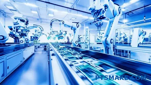 Advanced manufacturing facility showcasing precision automated assembly systems for high-volume production scaling with robotic precision machining capabilities