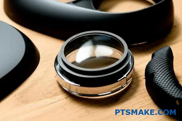 CNC machined plastic parts displaying various surface finish options for manufacturing applications