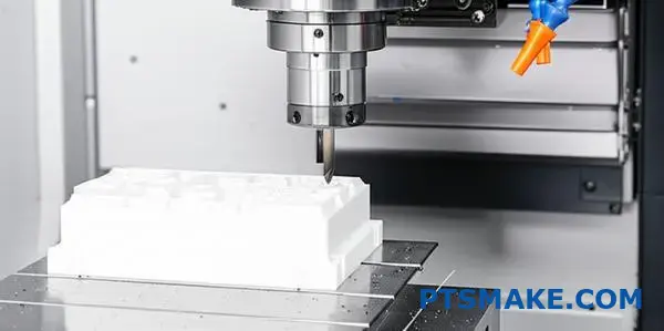 Precision CNC plastic manufacturing service creating high-performance PEEK component for aerospace medical applications