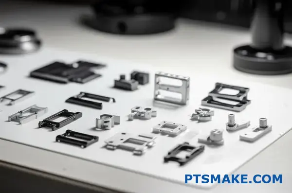 Miniature CNC machined parts showcasing precision micro manufacturing capabilities and detailed geometric features