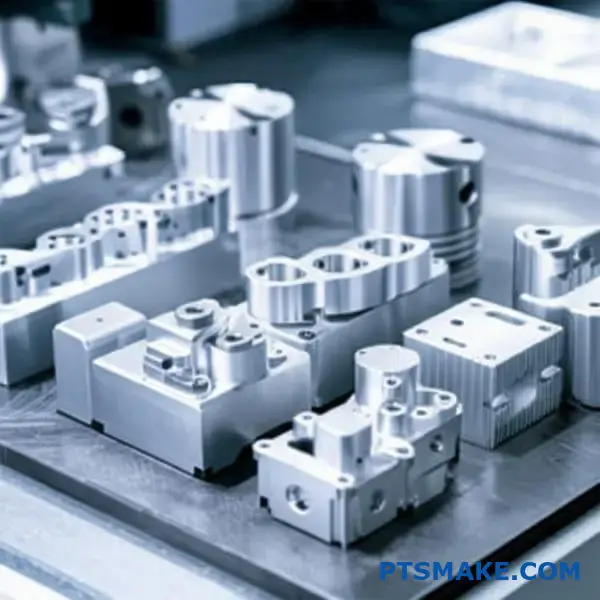 Collection of precision machined aluminum components showcasing micro CNC manufacturing capabilities for high-volume production