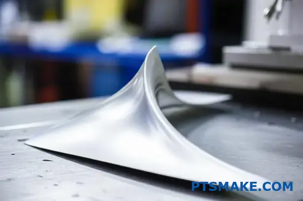 High-precision CNC machined titanium turbine blade showing excellent dimensional stability and surface finish quality
