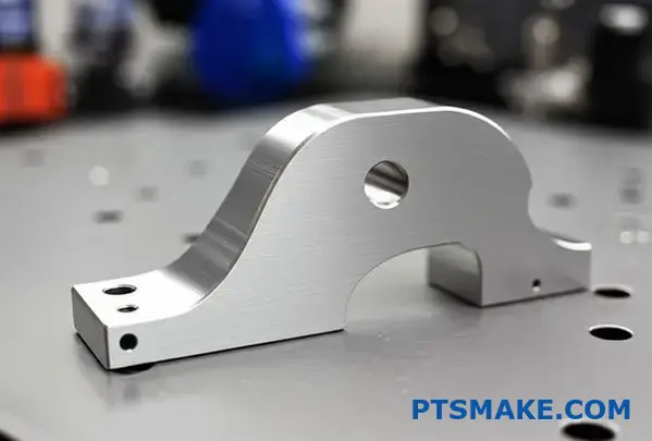 Complex machined aluminum component showcasing precision cnc manufacturing capabilities in Boston industrial facility