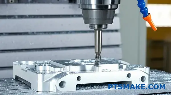 Professional CNC milling operation in Perth machining aluminum automotive component with precision tooling