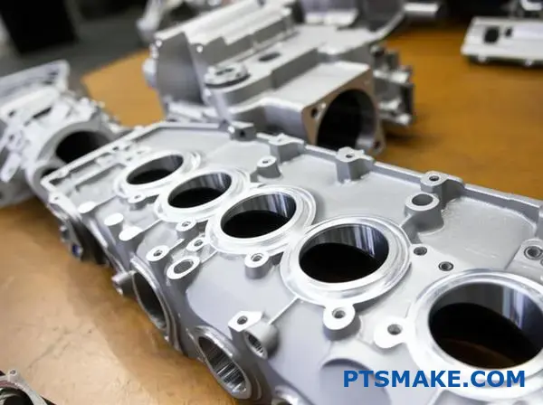 High-quality machined aluminum engine parts showcasing precision manufacturing and cnc casting expertise for automotive applications