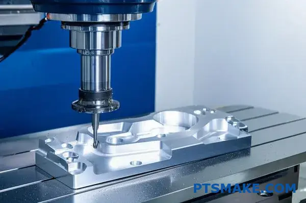 CNC milling machine precisely cutting aluminum aerospace bracket with cnc machining milwaukee quality standards
