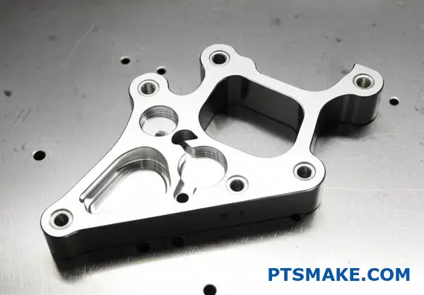 High-precision CNC machined aerospace bracket showcasing Melbourne manufacturing standards and quality control processes