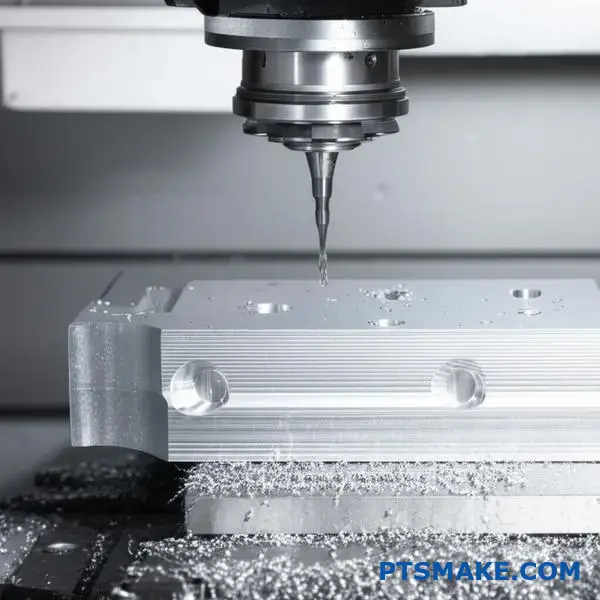 CNC milling machine creating precise aluminum prototype part for rapid manufacturing and product development in Melbourne workshop