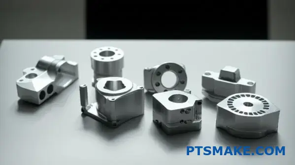 Professional CNC machined aluminum components showcasing precision manufacturing services and quality control standards