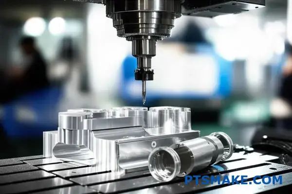 Professional CNC milling operation producing precision aluminum components in Las Vegas machining facility