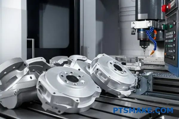 Professional CNC machining facility in Las Vegas creating precision brake parts for automotive prototyping and production