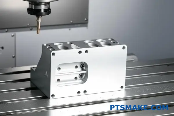 Precision CNC machining operations on aluminum aerospace component in Las Vegas manufacturing facility