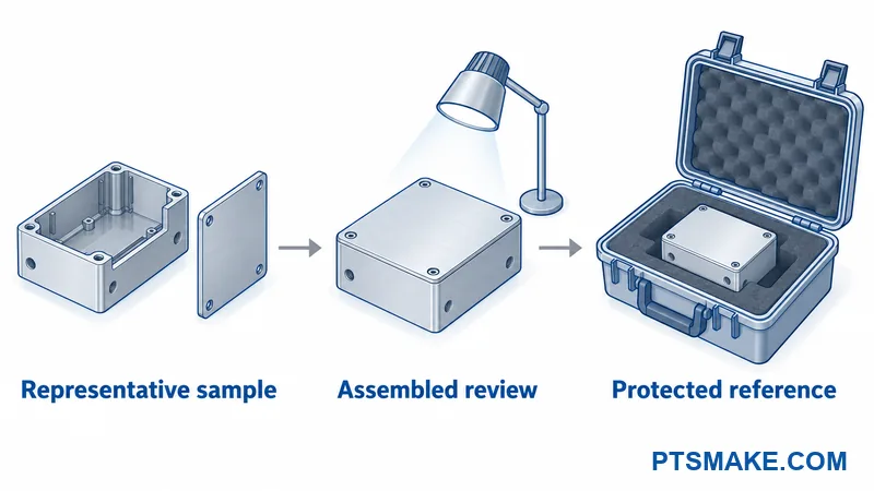 Representative enclosure sample followed by assembled review and protected reference storage