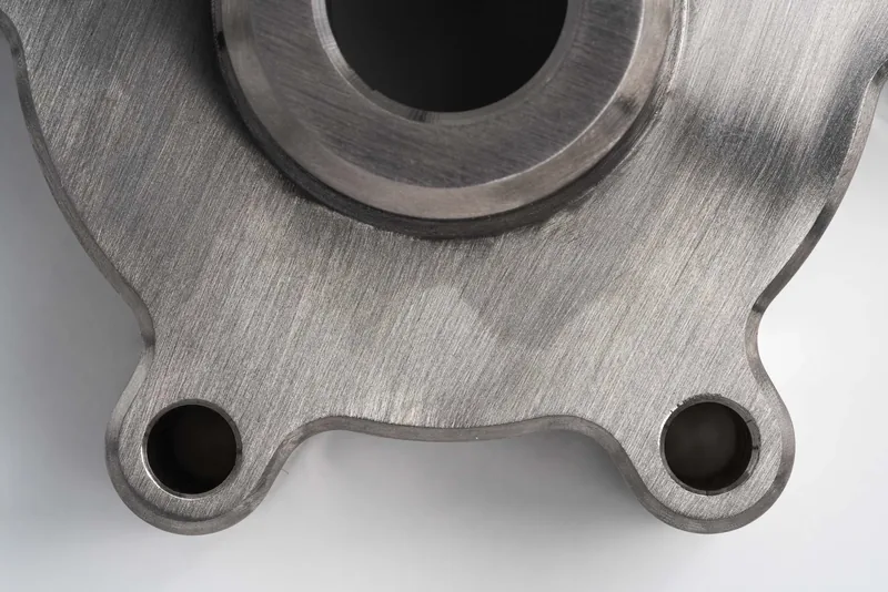 Example of a directionally brushed metal surface