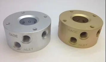 Example of chromate conversion finish on aluminum